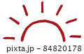 かわいいシンプルな初日の出素材 太陽 84820178