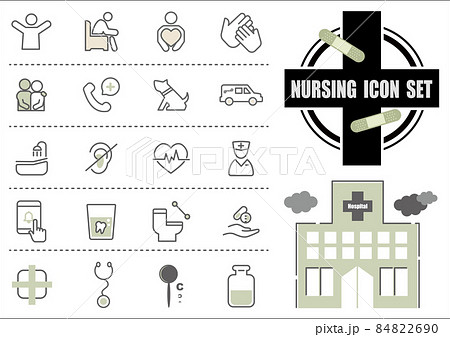 NURSING ICON SET 84822690
