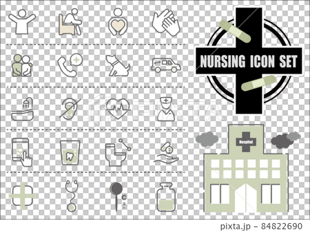 NURSING ICON SET 84822690