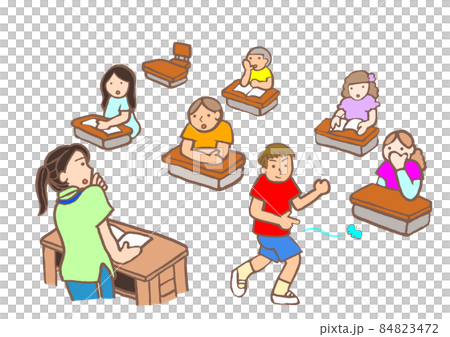 發育障礙：在課堂上發現自己感興趣的東西並站起來的男孩 84823472
