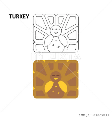 Turkey Line Coloring Book 84825631