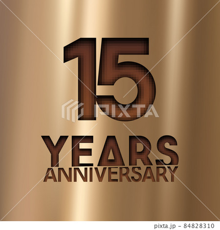 15 years anniversary celebration vector icon, logo. Template design element 84828310