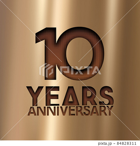 10 years anniversary celebration vector icon, logo. Template design element 84828311