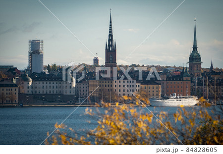 Aerial view of Stockholm City Center, autumn. Vacation and travel concept  84828605