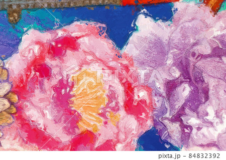 Beautiful rose peony flower illustration 84832392