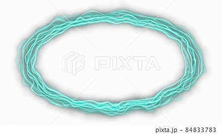 CGレーザー　捻じれた楕円形のレーザーフレーム 84833783