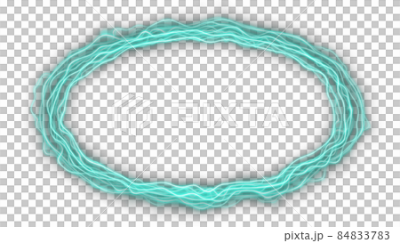 CGレーザー　捻じれた楕円形のレーザーフレーム 84833783