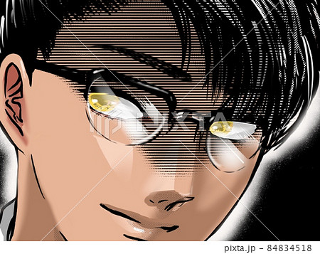 漫画イケメンメガネ詐欺師悪巧みしてほくそ笑むイラスト 漫画イケメンメガネ詐欺師悪巧みしてほくそ笑むイラスト 84834518