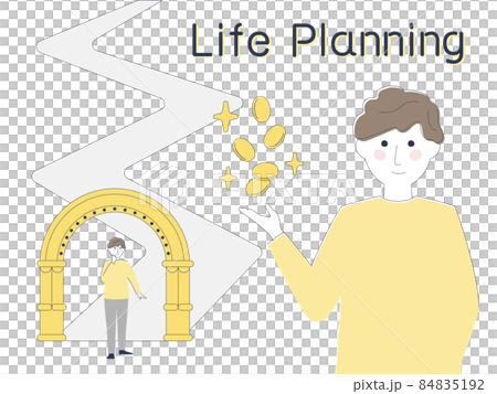 Men thinking about financial plans and life plans Men thinking about financial plans and life plans 84835192
