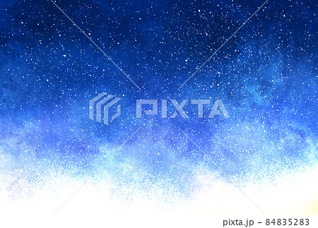 背景素材_水彩テクスチャ_星空 84835283