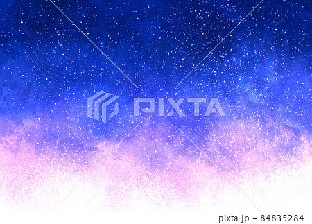 背景素材_水彩テクスチャ_星空 84835284