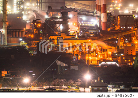 《広島県》福山市・工場夜景《製鉄所》 《広島県》福山市・工場夜景《製鉄所》 84835607