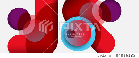 Circle and round shapes abstract background. Vector illustration for wallpaper banner background or landing page Circle and round shapes abstract background. Vector illustration for wallpaper banner background or landing page 84836135