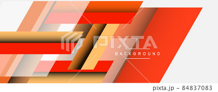Vector background. Abstract overlapping color lines design with shadow effects. Illustration for wallpaper banner background or landing page Vector background. Abstract overlapping color lines design with shadow effects. Illustration for wallpaper banner background or landing page 84837083