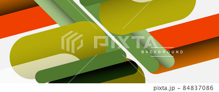 Overlapping round shapes and lines background. Vector illustration for wallpaper banner background or landing page Overlapping round shapes and lines background. Vector illustration for wallpaper banner background or landing page 84837086