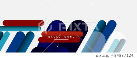 Overlapping round shapes and lines background. Vector illustration for wallpaper banner background or landing page 84837124