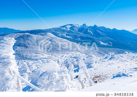 【冬素材】冬の北横岳登山風景【長野県】 84838338