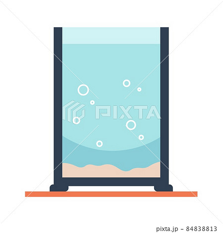 Cartoon water tank. Empty aquarium on table... - Stock Illustration  [84838813] - PIXTA