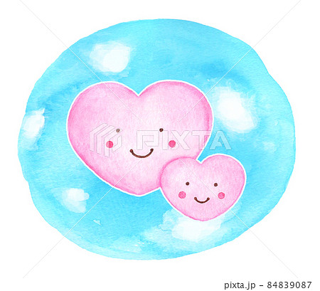 ハートの親子(青空) ハートの親子(青空) 84839087