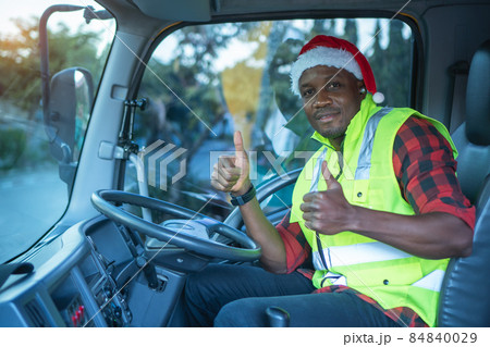 happy Smile Confidence Young Man Truck Driver In Business Long transport. happy Smile Confidence Young Man Truck Driver In Business Long transport. 84840029