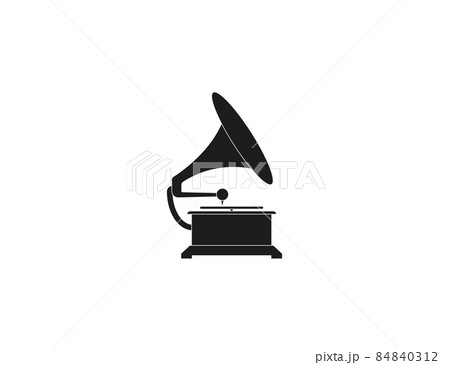Gramophone, music icon. Vector illustration. Flat design. 84840312