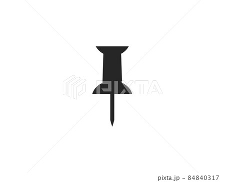 Pin, pushpin icon. Vector illustration. Flat design. Pin, pushpin icon. Vector illustration. Flat design. 84840317
