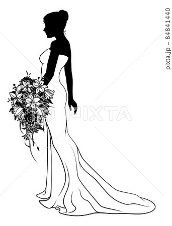 Bride Bridal Wedding Dress Silhouette Woman Design Bride Bridal Wedding Dress Silhouette Woman Design 84841440