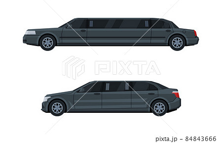Stretch Limousine as Long Wheelbase Luxury Sedan and Urban Transport Vector Set Stretch Limousine as Long Wheelbase Luxury Sedan and Urban Transport Vector Set 84843666