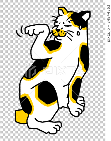 大江戸三毛猫しぐさ＿冗談だろ！の図 84844563