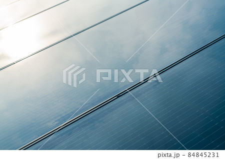 Solar panels or photovoltaic module. Solar power for green energy. Sustainable resources. Renewable energy. Clean technology. Solar cell panels use sun light as a source to generate electricity. 84845231