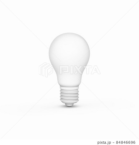 3D Rendering Blank Light Bulb isolated on white background 84846696