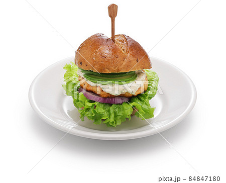 サーモンアボカドバーガー 84847180