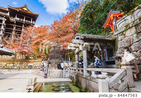 秋の京都 清水寺 音羽の滝 秋の京都 清水寺 音羽の滝 84847563