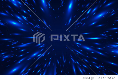 Abstract quantum science of blue glitter technology template. 84849037