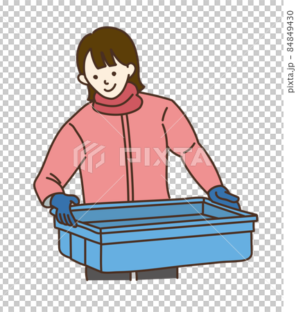 漁業 水産業 イラスト 女性 魚 漁業 水産業 イラスト 女性 魚 84849430