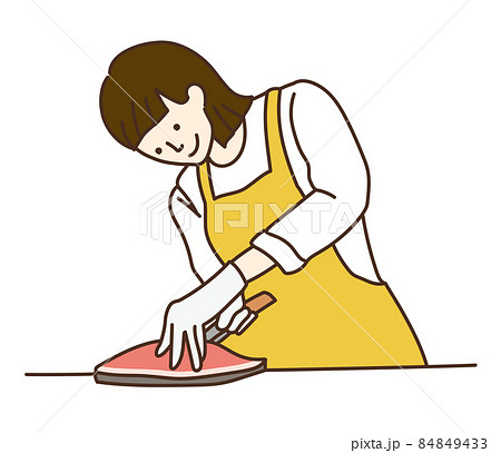 漁業　水産業　イラスト　女性　魚 84849433