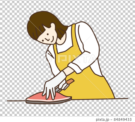 漁業　水産業　イラスト　女性　魚 84849433