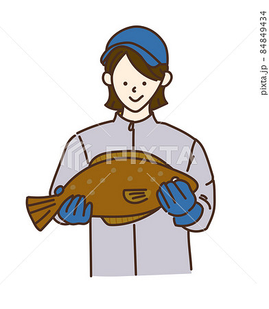 漁業 水産業 イラスト 女性 魚のイラスト素材 漁業 水産業 イラスト 女性 魚のイラスト素材