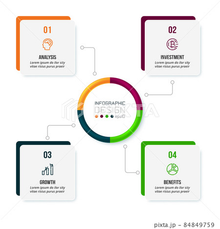 Business concept infographic template with diagram. Business concept infographic template with diagram. 84849759