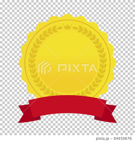 Medal gold ribbon 84850676
