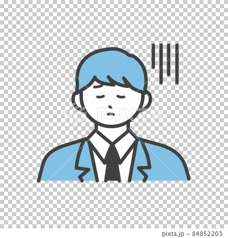 一個穿著陰天制服的男孩的插圖素材 84852203