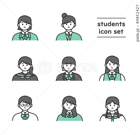 様々な制服を着た女の子のイラスト素材のイラスト素材