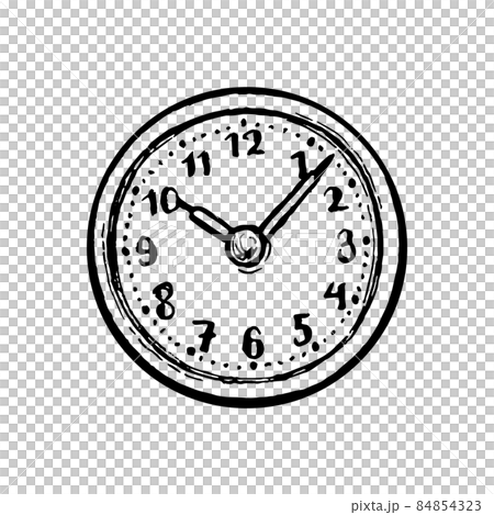 Ink sketch of clock dial face. Ink sketch of clock dial face. 84854323