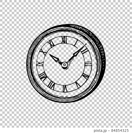 Ink sketch of clock dial face. Ink sketch of clock dial face. 84854325