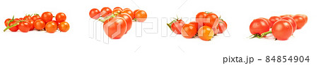 Collection of tomatoes isolated on a white background with clipping path Collection of tomatoes isolated on a white background with clipping path 84854904