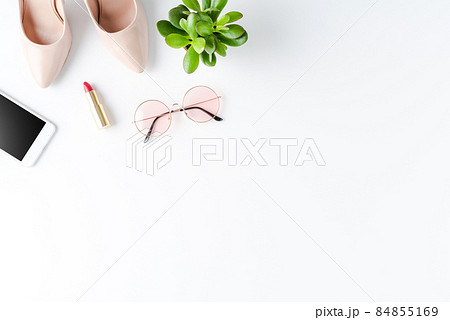 Collection of women outfit with copyspace 84855169