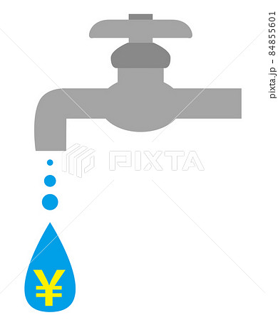 節約 水道料金のイラスト素材