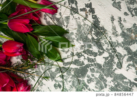 Spring summer border template floral background. Light air delicate artistic image, free space. 84856447