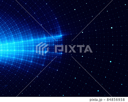 Radial rays and concentric circles - abstract computer illustration 84856938