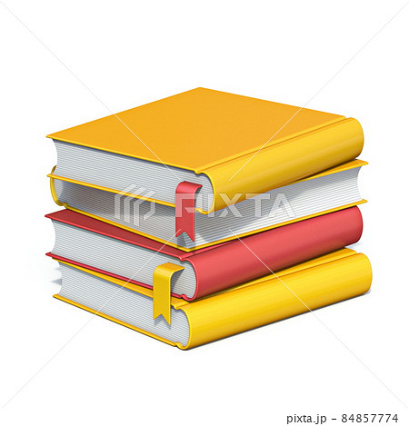 Yellow books and one red 3D 84857774